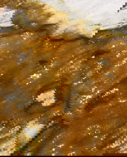 อุจจาระเหลืองดำมีเนื้อแผ่นเล็กๆดำๆ