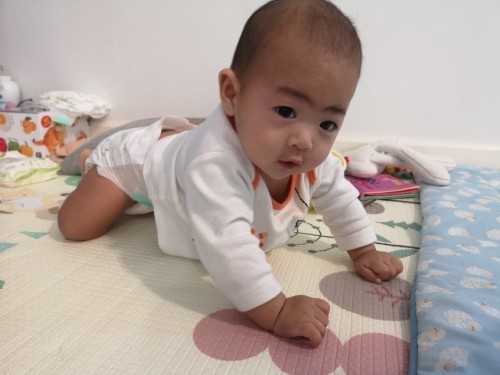 ลูกสาว4เดือนครึ่ง จะคลานแล้ว เร็วไปมั้ยคะ
