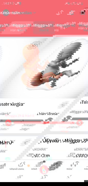 Belum ada tanda2 lahiran.