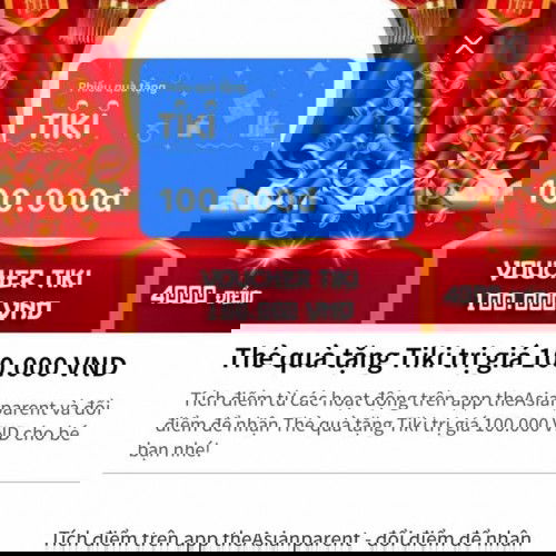 Phiếu quà tặng tiki