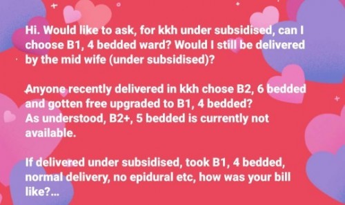 Ward selection for kkh