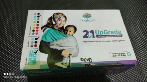 Dijual 2in1 instant baby wrap + sashbelt merk @bayiku.id original ukuran M.