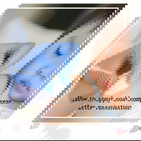 Cold compress post-vaccination #TeamBakuNanay