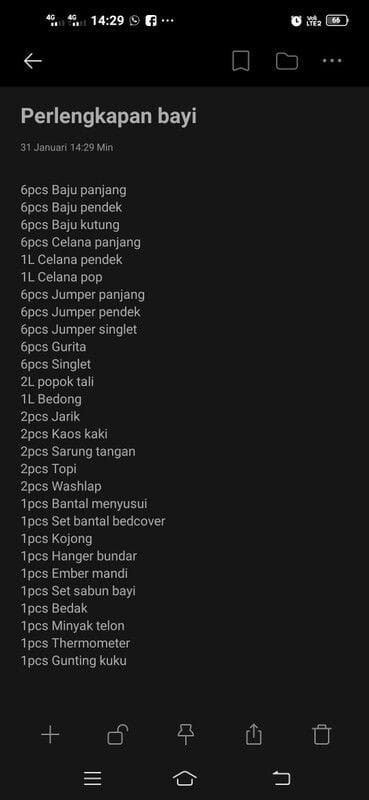 Perlengkapan newborn