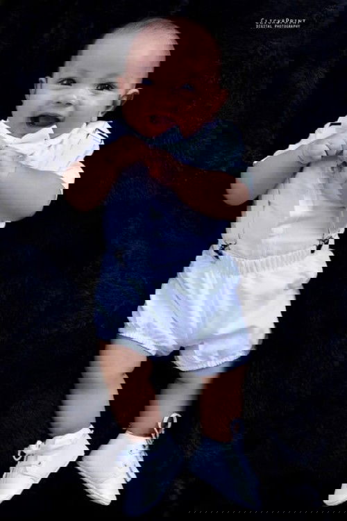 Baptismal outfit for a breastfeeding Mommy and Baby Boy