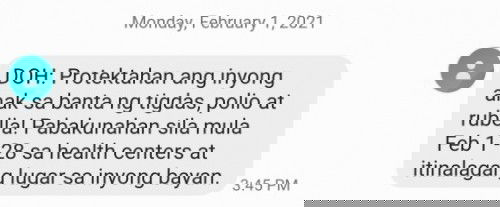 Tigdas, Polio and Rubella!