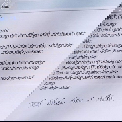 Siêu Âm Thai Sớm