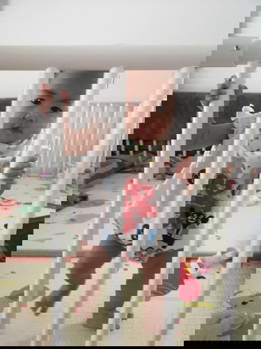 ลูกบ้านไหนยืนเร็วบ้างคะ 6เดือนเกาะยืนเองแล้ว เร็วไปมั้ย😂