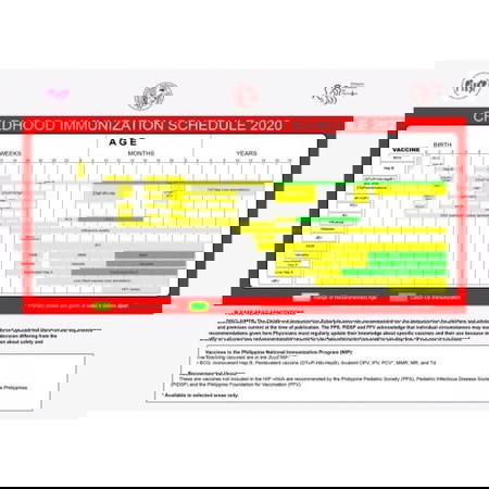 May vaccine schedule na sinusunod ang ating  bansa