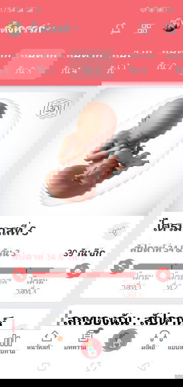 34สัปดาห์แร้วจ้า...ใกล้จะได้เจอหน้าแร้วใครคลอดมีนาบ้างค่ะกี่สัปดาห์