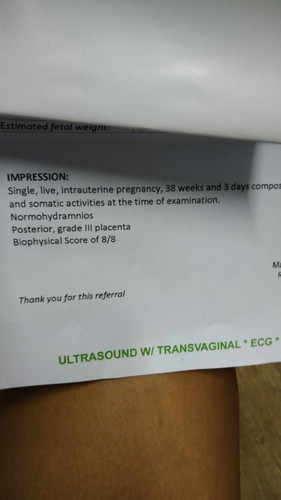 BPS ULTRASOUND RESULT