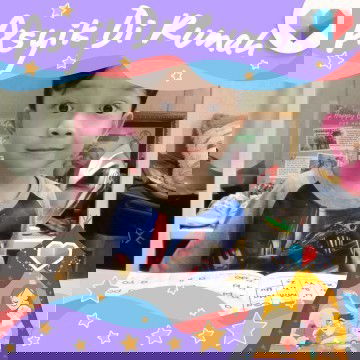 Abyan belajar dirumah Mei usianya 5tahun