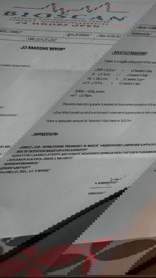 31 Weeks and 4 Days.