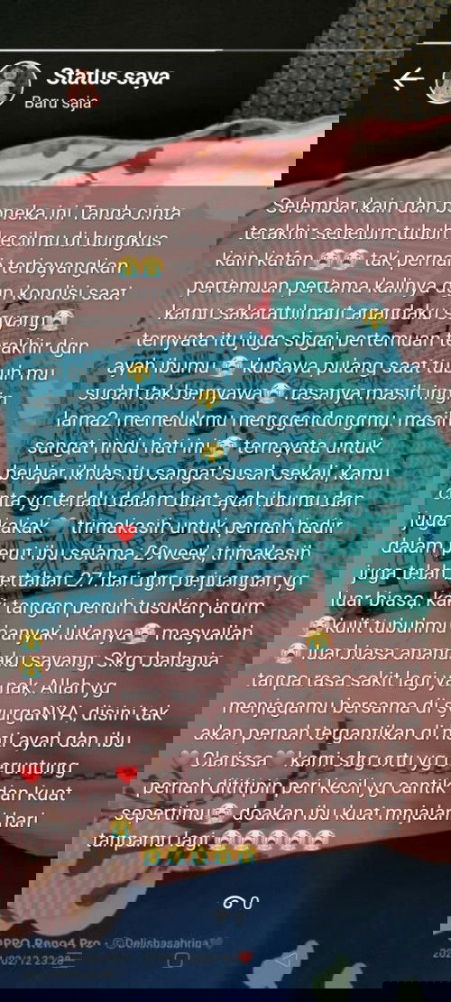 Bayi pejuang NICU saya telah berpulang meninggalkan kami selamanya 😭😭😭😭😭