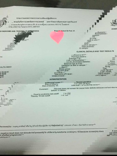 ตรวจดาวซิลโดรม แม่ๆมาแชร์หน่อยค่ะผลเป๊นยังไงกัลบ้างค่ะ