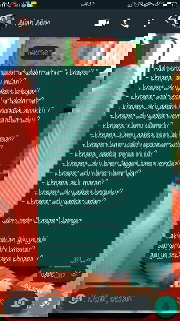 sedang ada di titik jenuh.😊