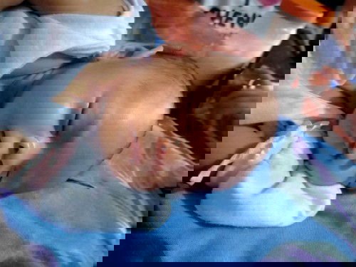 7 months sya nung pinnganak ko then 1month na sya ngayon walang saket and he looks like normal baby