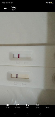 Faint pregnancy test.