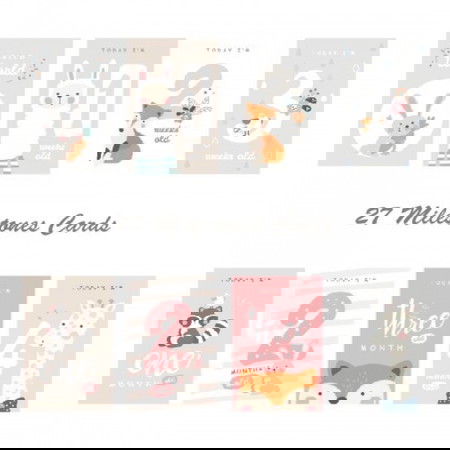 Milestone baby cards, kartu selfie bayi, bisns rumahan