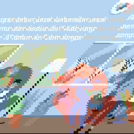 Berapa jarak umur anak pertama dan kedua ibu ya?