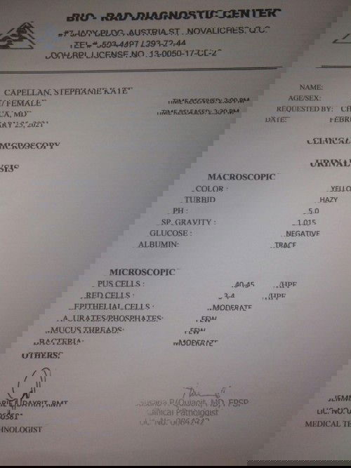 Sino po marunong magbasa ng Urinalysis Result pahelp po..