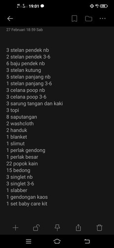 Perlengakapan baby newborn