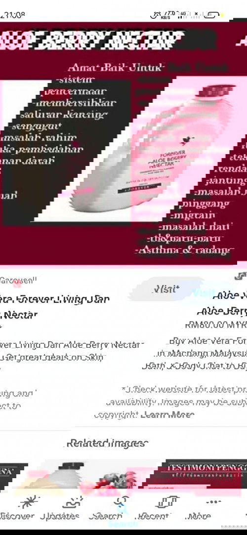 Produk forever living selamat tak digunakan untuk 1st trimester