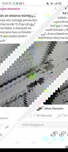 Terimakasih atas doanya bunda"🙏🙏