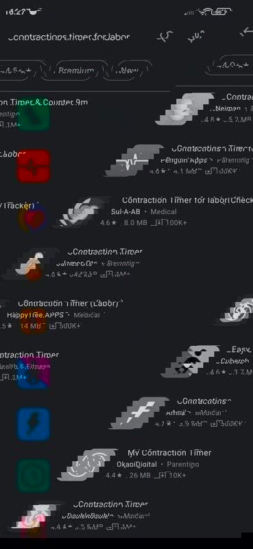 Contraction Timer/Tracker