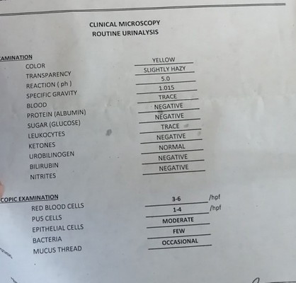 Hi po pahelp po,... may uti po b kapag ganito ung result ng urinalysis? Thanks po