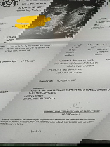 Consider Early Pregnancy Failure