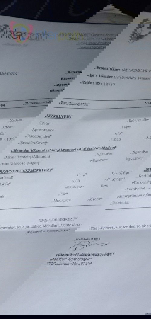 Patingin nman po ng result ko sa urinalysis