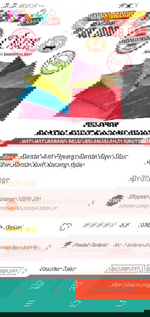 Bantal anti peyang untuk new born