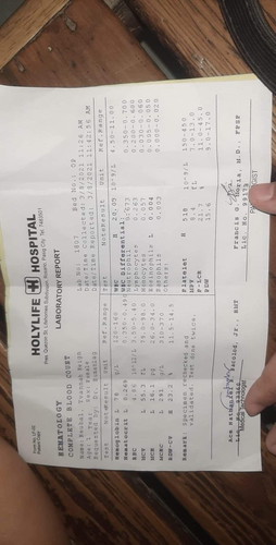 Low hemoglonin