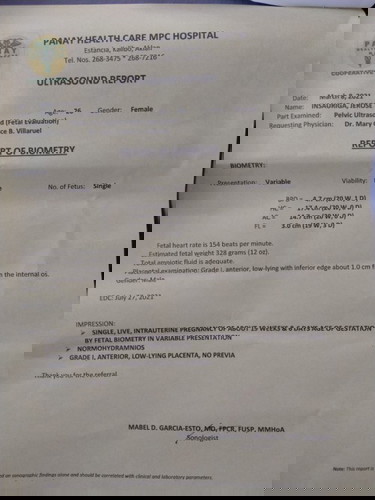 Ask qlng po mga momsh delekado ba Ang low lying placenta anterior
20week pregnant?