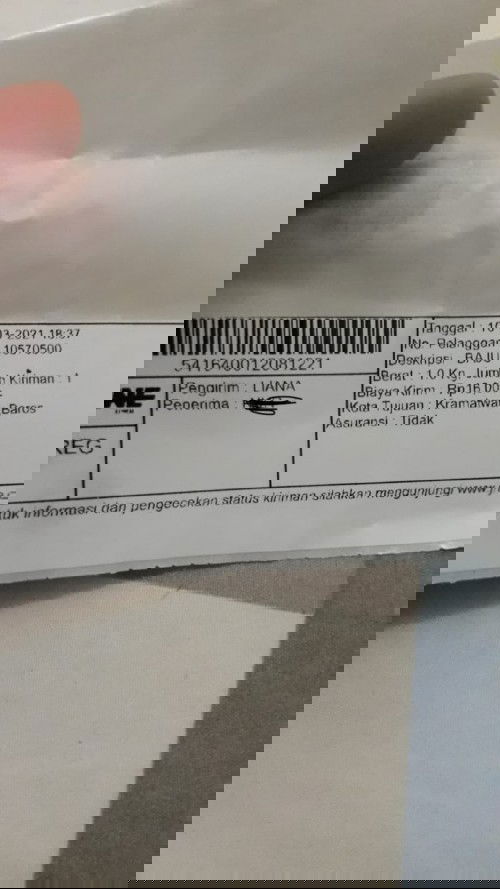 Bukti Pengiriman Baju Preloved