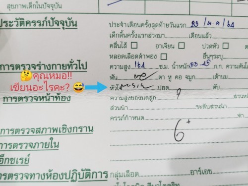 ขอรบกวนประสบการณ์ของคุณแม่ๆช่วยกันแกะลายมือคุณหมอค่ะ^^