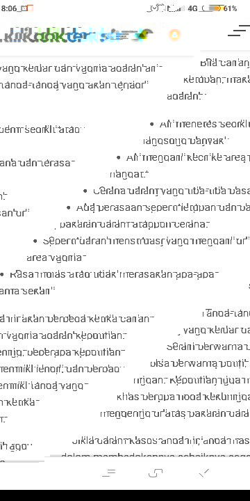 Ada cairan ngalir kaya pas menstruasi