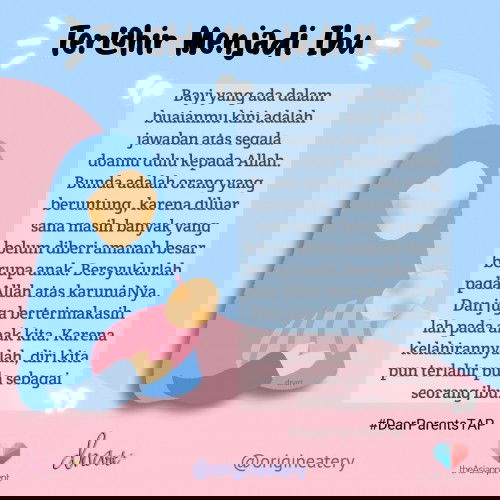 Terlahir Menjadi Ibu