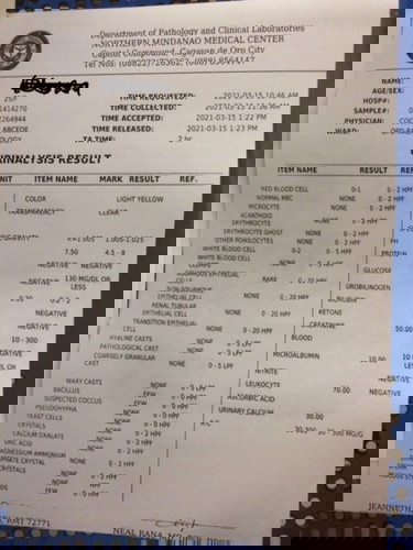 Lab results