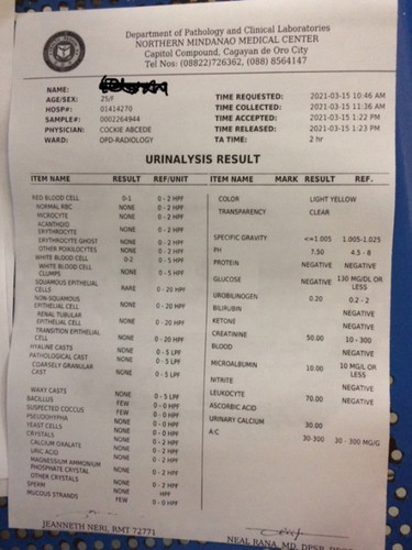 Lab results