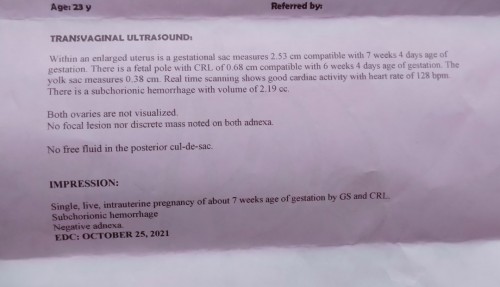 Subchorionic hemorrhage