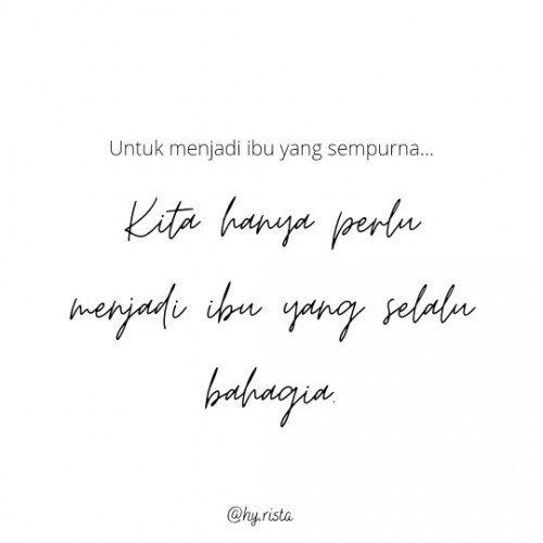 Menjadi ibu yang sempurna ❤️