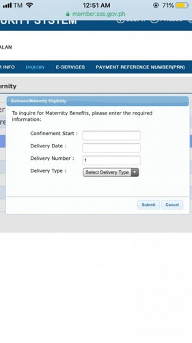 Maternity benefit sa sss