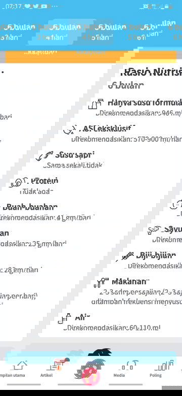 Bayi 6 bulan protein tidak ada