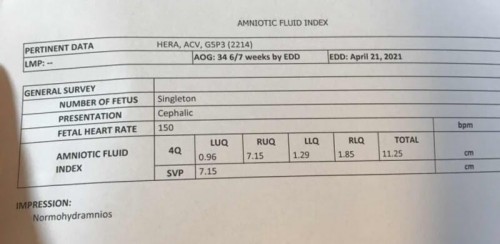 Is my afi normal at 35 weeks?