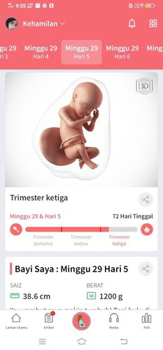 Alhamdulillah bayi bergerak aktif je 🥰😘😘 sihat2 selalu ya baby ku