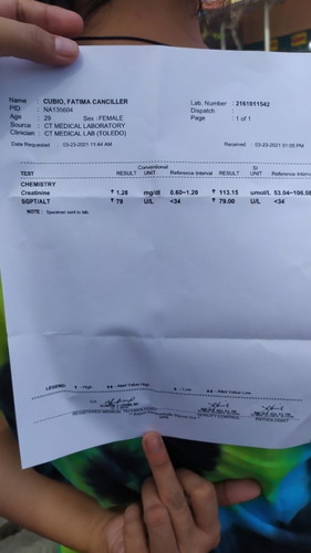 Laboratory result!