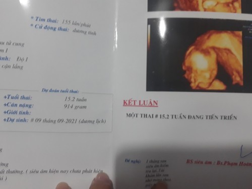Em bầu 15W2 mà siêu âm giấy trả KQ bé nặng 914g, hình như có sự nhầm lẫn phải không các mom.😊😊