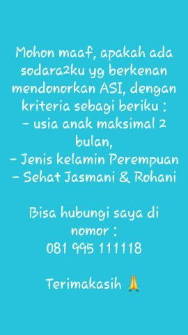 Donor asi daerah jogja